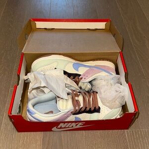 Nike Dunk Low Retro PRM Phantom/Fossil Rose-Aura  DH7577001 Sz 10 Worn twice